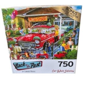 Car Wash Saturday Back to the Past by Wargo 750-Piece Puzzle Vibrant Multicolor